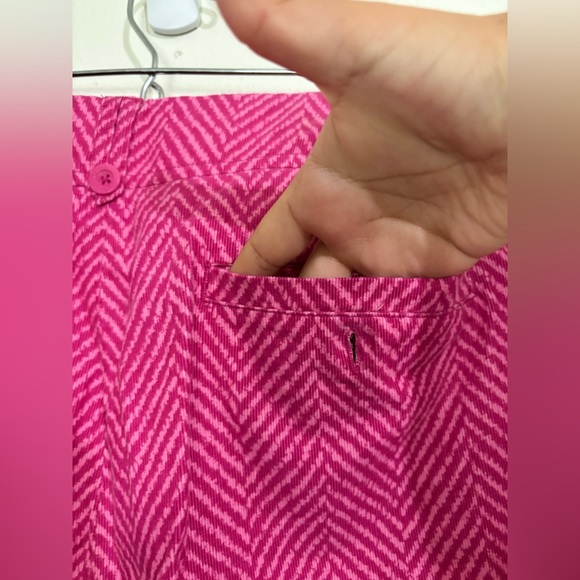 Lilly Pulitzer Pink Chevron Print Corduroy Mini Skirt 6 - Picture 5 of 9